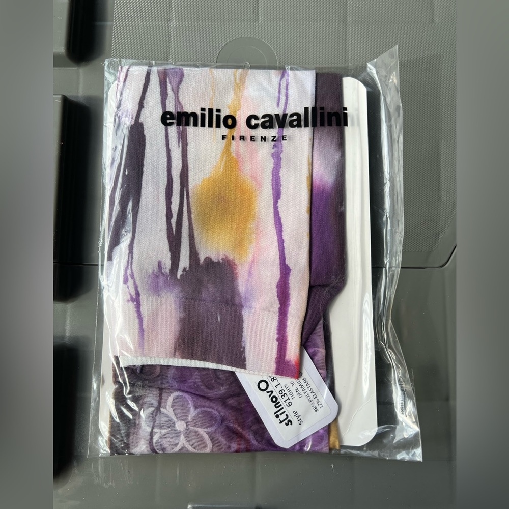 BNWT Emilio Cavallini italian luxury printed hosiery - very rare